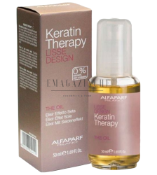 Alfaparf Подхранващо етерично олио с кератин за всеки тип коса 50 мл Lisse Design Keratin Therapy The Oil 