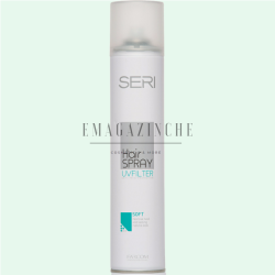 Seri Cosmetics Професионален лак за коса Anti-frizz защита и с UV филтър с нормална фиксация 400 мл. Seri Hair Spray – SOFT