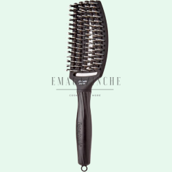 Olivia Garden Плоска средна масажна четка за коса със смесен косъм Hairbrush Fingerbrush Combo Medium - Black