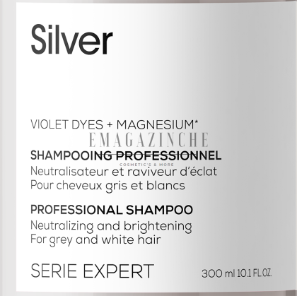L’Oréal Professionnel Неутрализиращ шампоан за сива,бяла и руса коса 300 мл. Serie Expert Silver Shampoo