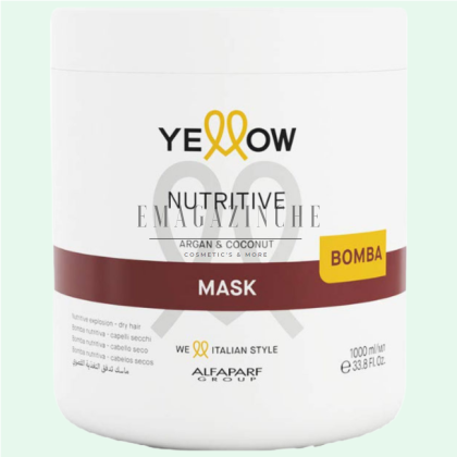 Alfaparf Подхранващa маска с арган и кокосово масло за суха и изтощена коса 500/1000 мл. Yellow Nutritive Argan Mask 