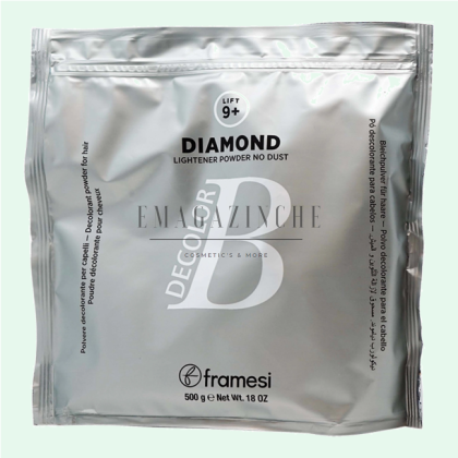 Framesi Обезпрашена изсветляваща пудра с диамантен прах 9 + тона 500 гр. Decolor B Diamond Lightener Power No Dust 9+