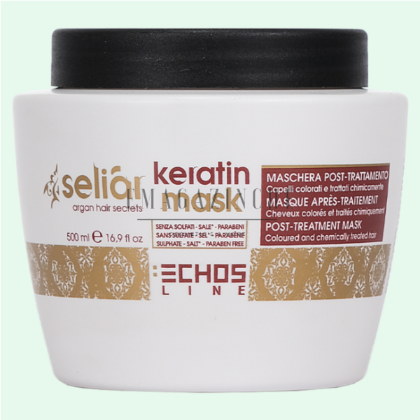 Echos Line Реконструираща маска с кератин pH:5,5 500/1000 мл. Seliàr Keratin mask