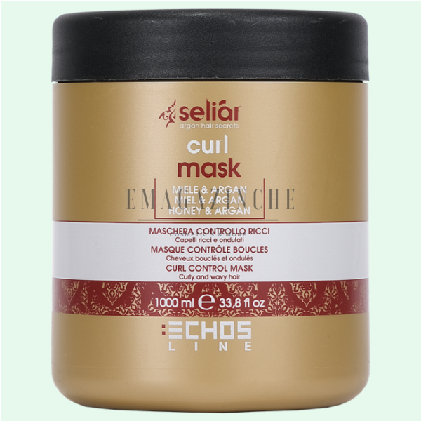 EchosLine Маска за къдрави коси с мед и арган 500/1000 мл. Seliàr Curl mask