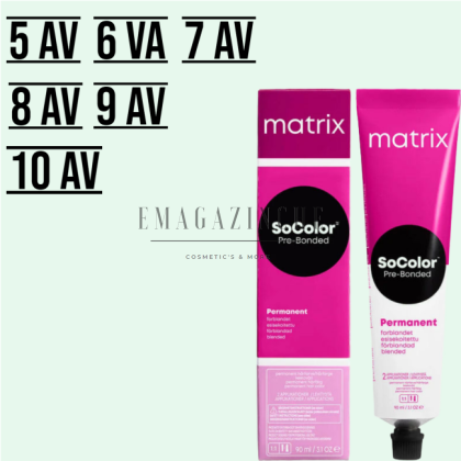 Matrix Socolor Beauty AV/VA - Пепеляво перлени нюанси професионална трайна боя зя коса 90 мл.