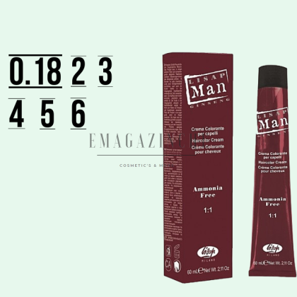 Lisap Milano Man Color Cream 60 ml. + lisap man Developer 60 ml.