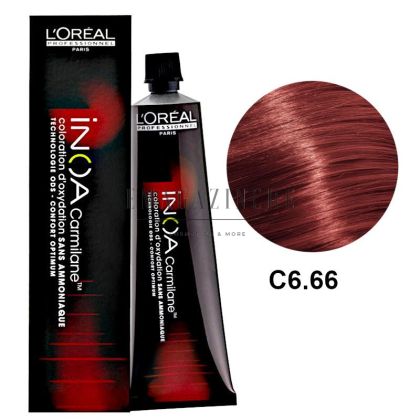 L'Oréal Professionnel Трайна безамонячна боя Inoa - Интензивно червени тонове 60 мл.