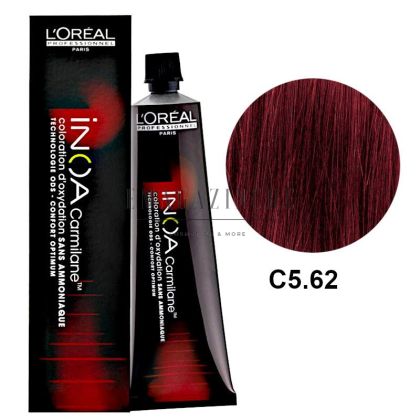 L'Oréal Professionnel Трайна безамонячна боя Inoa - Интензивно червени тонове 60 мл.