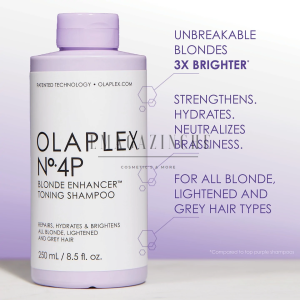 Olaplex Шампоан за възстановяване и премахване на нежелани жълти оттенъцие 250 мл. Nº.4P Blond Enhancer Toning Shampoo