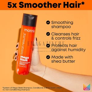 Matrix Total Results Mega Sleek Shea Butter Smoothing Shampoo for Frizzy Hair 300/1000 ml.