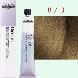 L’Oréal Professionnel Dia Richesse DIALIGHT Professional ammonia-free cream color Warm blonde tones 50 ml.