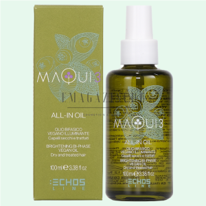 EchosLine Естествено двуфазно веган масло за блестяща,суха и изтощена коса 100 мл. Maqui 3 All-In Oil Brightening Bi-Phase Vegan Oil Dry and Tretified Hair