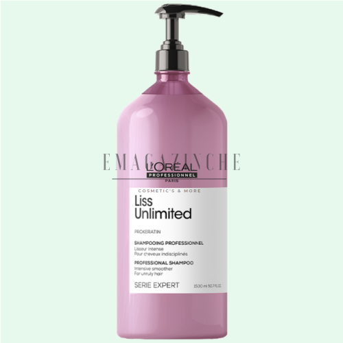 L'Oréal Profesionnel Изглаждащ шампоан за суха и неуправляема коса с керати 300/1500 мл. Serie Expert Liss Unlimited ProKeratin shampoo