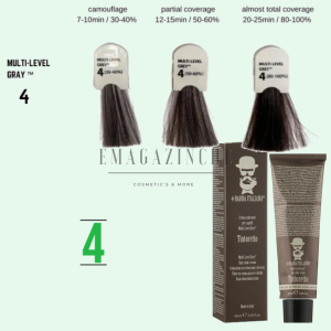 #Barba Italiana Multi-Level Grey™ hair color cream TINTORETTO 60 ml.