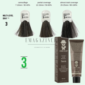 #Barba Italiana Multi-Level Grey™ hair color cream TINTORETTO 60 ml.