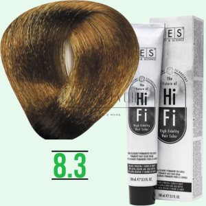 Bes Професионална боя за коса златни, златно медни, табакови тонове 100 мл. Bes HI-FI hair color Dorati, Rame Dorati, Tabacco