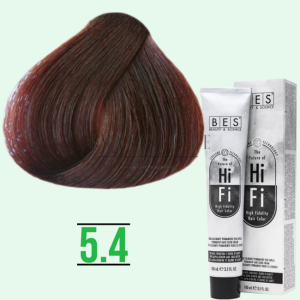 Bes Професионална боя за коса медни, медно-махагон, махагон-червени тонове 100 мл. Bes HI-FI hair color Mogano Rossi, Rame Mogano, Ramatt