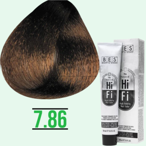Bes Професионална боя за коса кафяви и слънчеви тонове 100 мл. Bes HI-FI hair color Marroni , Solari /CR