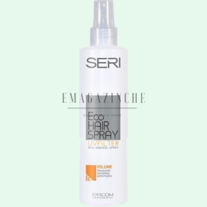 Seri Cosmetics Професионален лак за коса за обем без аерозол със силна фиксация и с UV филтър 250 мл. Seri Volume strong hold hair spray