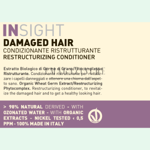 Rolland Insight Възстановяващ балсам за увредена коса 400/900 мл. Damaged hair Restructurizing Conditioner