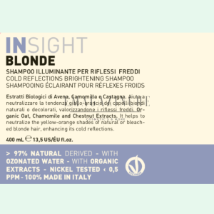 Rolland insight Blonde Cold Reflections Brightening Shampoo 400/900 ml.