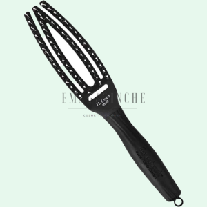 Olivia Garden Плоска малка масажна четка за коса със смесен косъм Hairbrush Fingerbrush Combo Small - Black