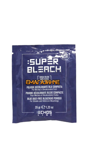 Echosline Син избелващ прах без амоняк с алое 35 гр. Technical products Ammonia-Free Dust-Free Blue Bleaching Powder /Dp