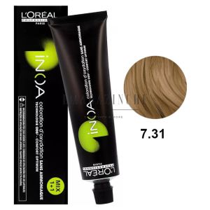 L'Oréal Professionnel Трайна безамонячна боя Inoa - Топли кестеняви/бежови тонове 60 мл.