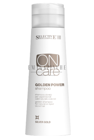 Selective Professional Златен шампоан за естествени или боядисани топли руси коси 250 мл. On Care Golden Power Shampoo